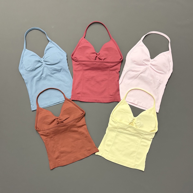 Sports Bra Racerback - Gym Dames Sporttanktop Naadloze halter Spaghettibandjes