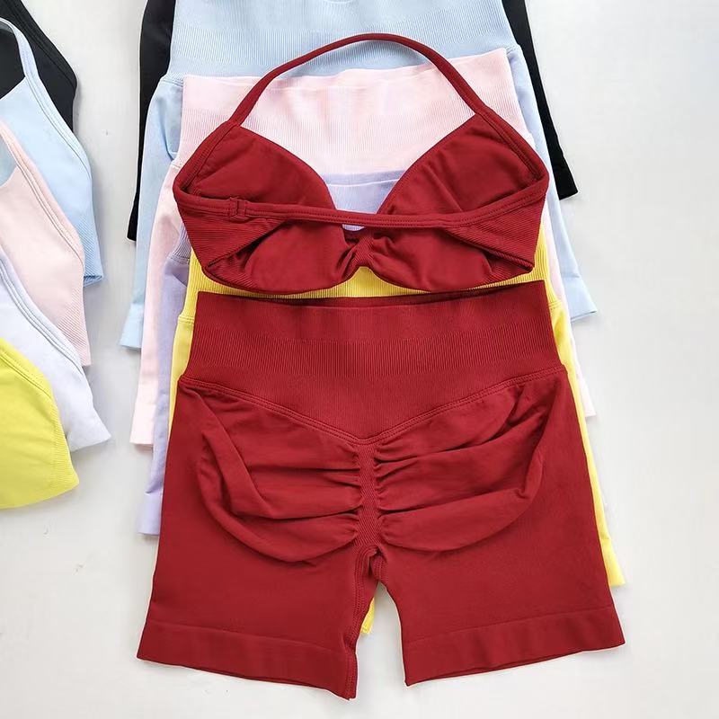 Sports Bra Racerback - HISTELLO Sportset Dames Strappy Gym Yoga