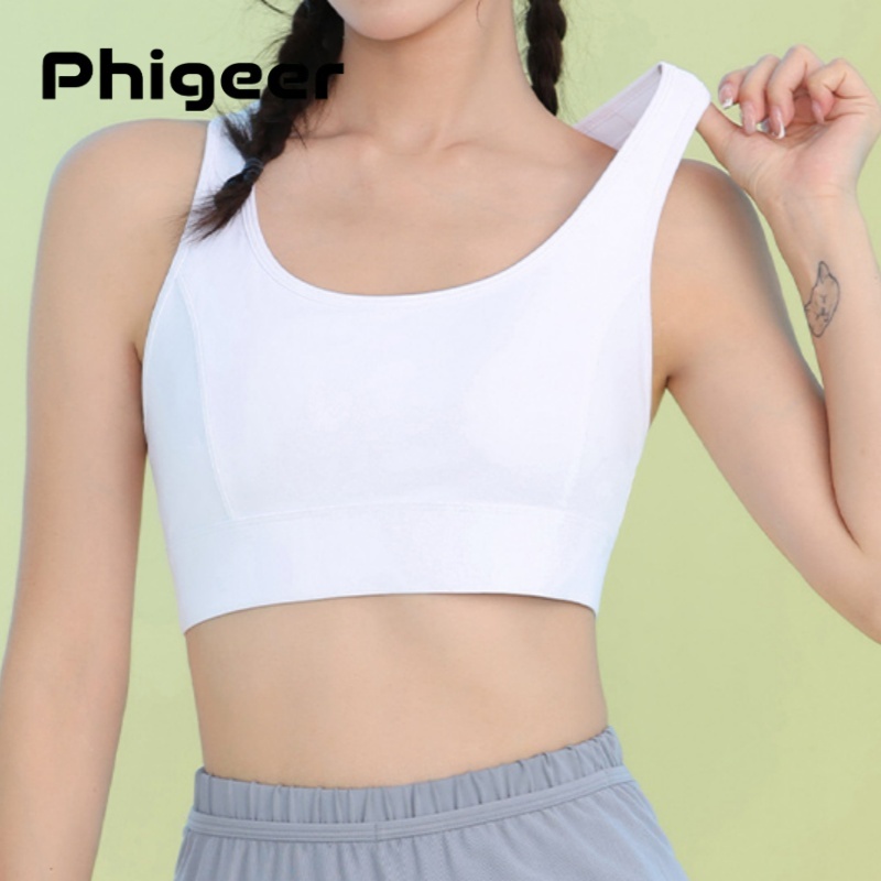 Sports Bra Racerback - PHIGEER Dames High Impact Sportbeha's Zomer