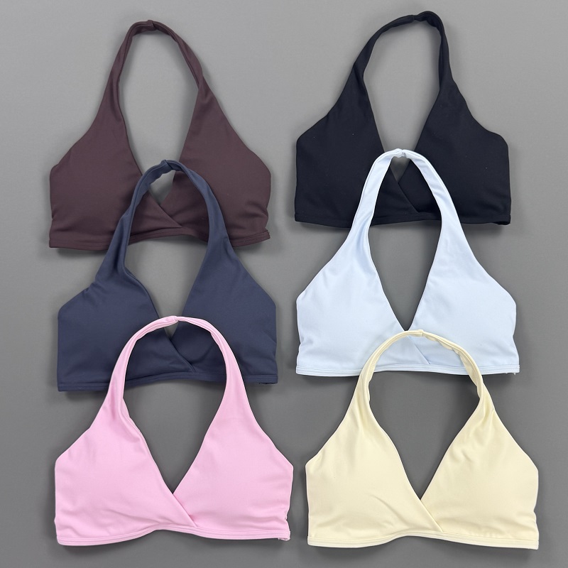 Sports Bra Racerback - Gymtop voor dames, halternek sportbeha, gekruiste