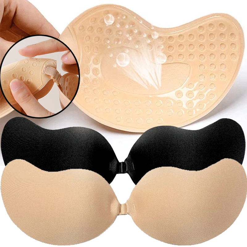 Plunge Bra Push Up - Herbruikbare zelfklevende tepelhoedjes A-D cups, siliconen